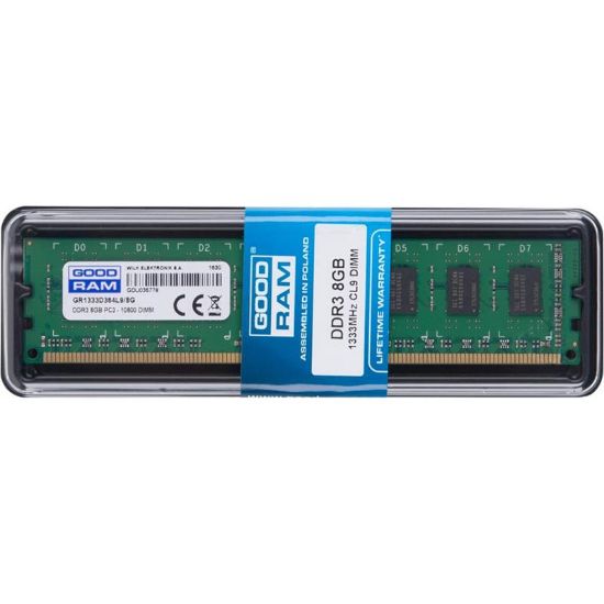  Зображення Пам'ять DDR3   8GB  1333MHz PC3-10600  Goodram ) 